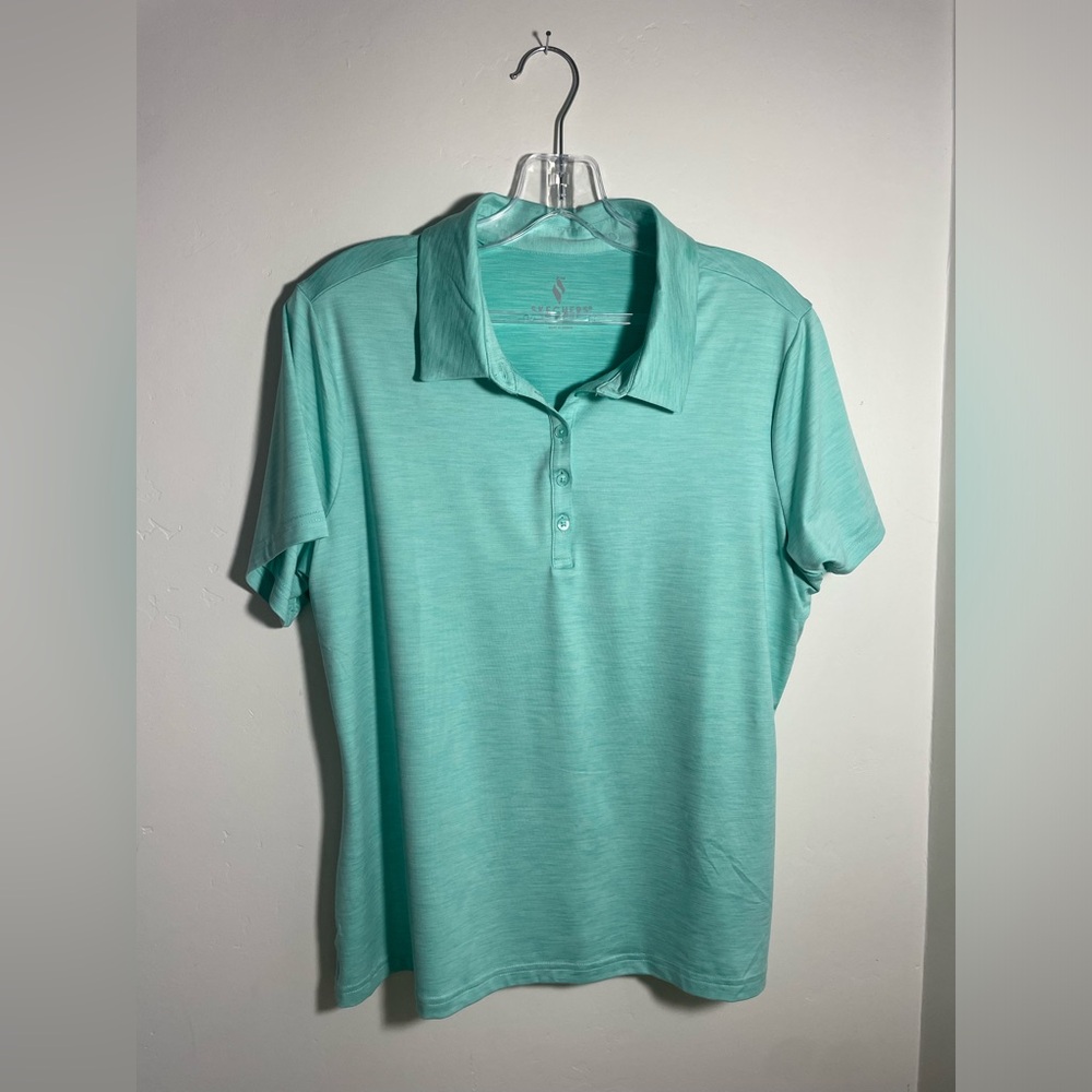 NWOT Skechers Gowalk short sleeve polo shirt women Green size large.